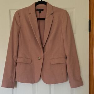 Ann Taylor Pink Tailored Blazer with Notched Lapels